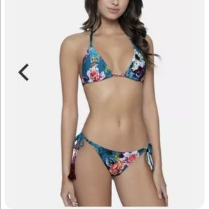 PQ Spiritual Bloom size Womens Size Small NWT 2 Piece Bikini Brazilian Cut $184